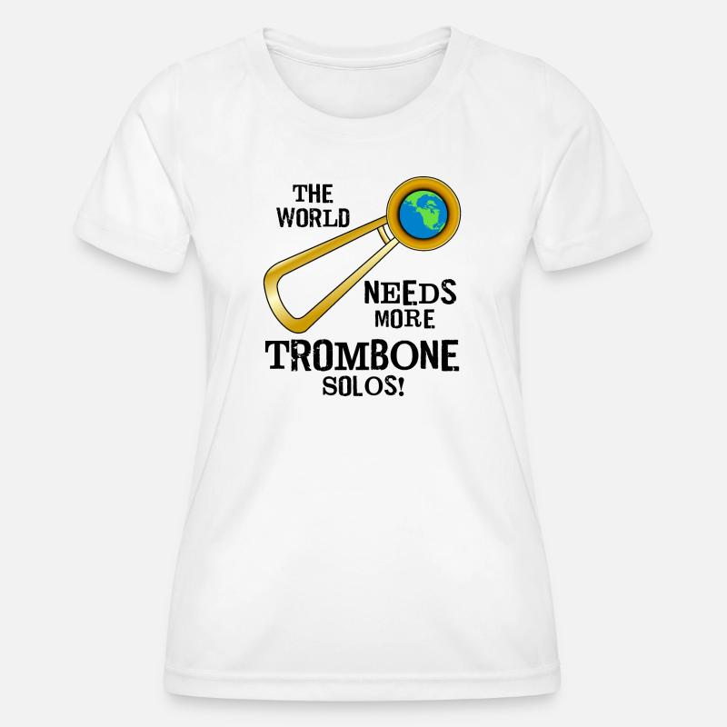 Trombone Solos - Women's Functional T-Shirt - white