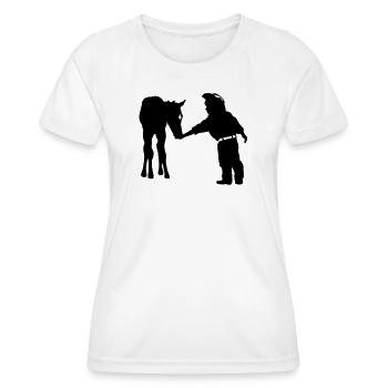 Cowboy - T-shirt sport Femme - blanc - Devant - AI Model Female 172 dark (172cm)
