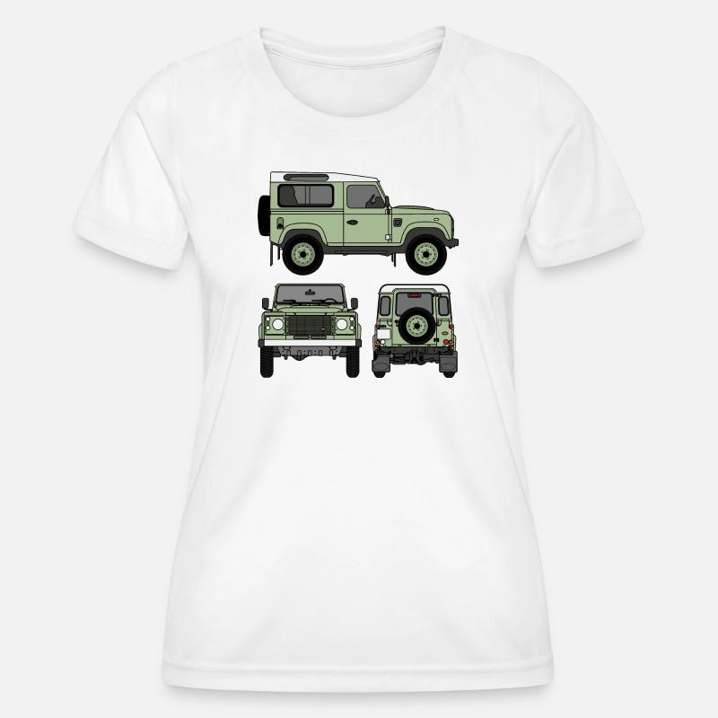 Defender 90 - Sides - Women's Functional T-Shirt - white