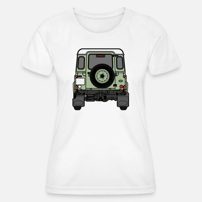 Defender - Rear - Women's Functional T-Shirt - white