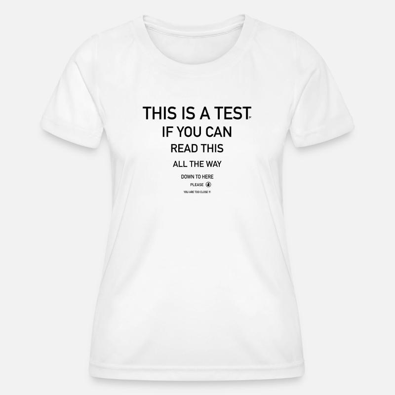 Eyes Test Funny - Women's Functional T-Shirt - white