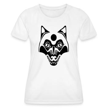 wolf - maske mond - Frauen Funktions-T-Shirt - Weiß - Vorne - AI Model Female 172 dark (172cm)
