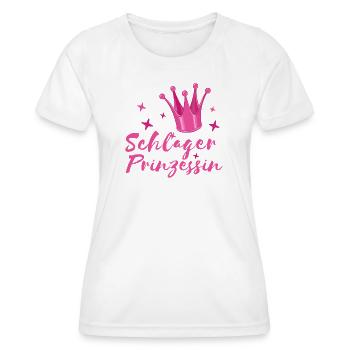 Schlager Princess Schlagerfan Krone folk music - Women's Functional T-Shirt - white - Front - AI Model Female 172 dark (172cm)