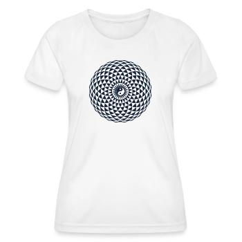 Torus, Géométrie Sacrée - T-shirt sport Femme - blanc - Devant - AI Model Female 172 dark (172cm)