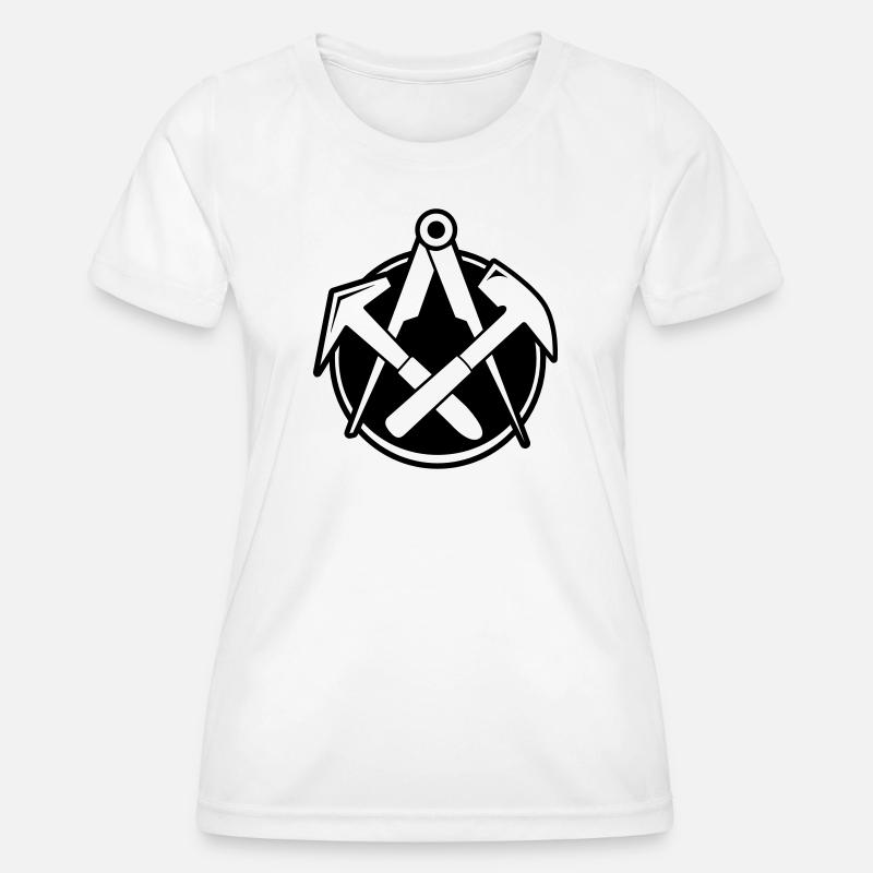 Roofer Logo - Women's Functional T-Shirt - white