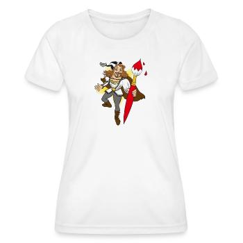 duerer-comic - Women's Functional T-Shirt - white - Front - AI Model Female 172 dark (172cm)