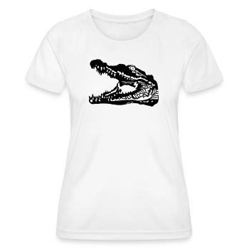 Crocodile - T-shirt sport Femme - blanc - Devant - AI Model Female 172 dark (172cm)