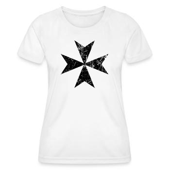 Maltese cross Maltese cross malteser Kreuz - Women's Functional T-Shirt - white - Front - AI Model Female 172 dark (172cm)