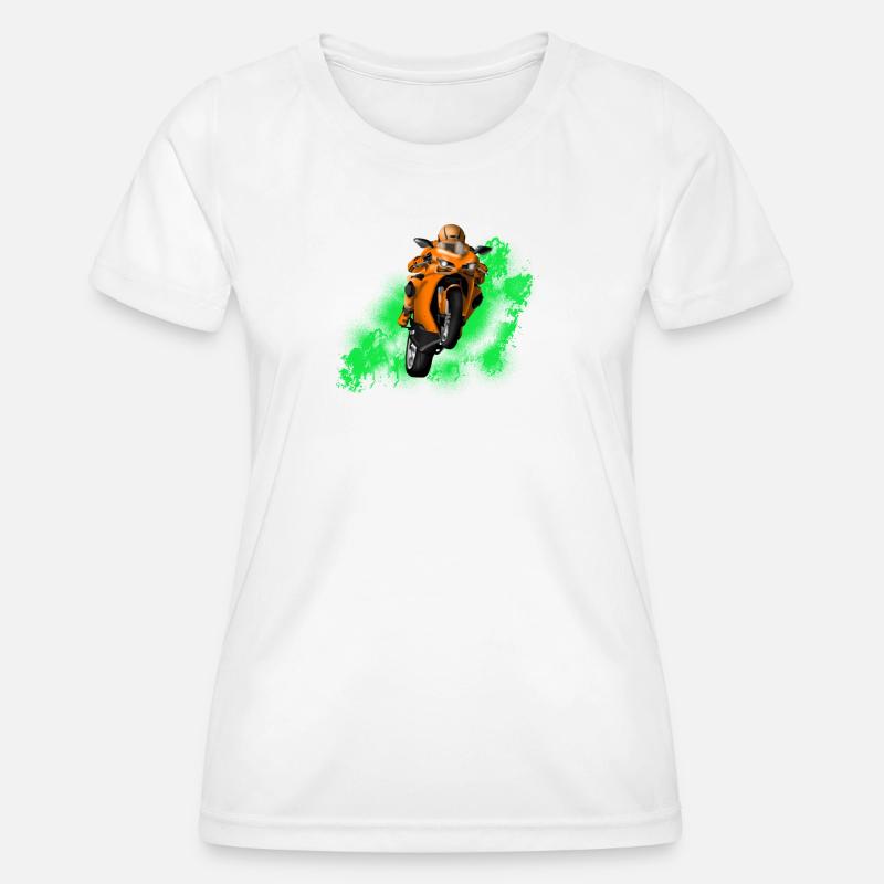 motorcycle - Women's Functional T-Shirt - white