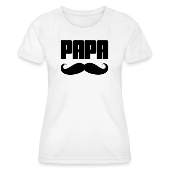 Papa - Frauen Funktions-T-Shirt - Weiß - Vorne - AI Model Female 172 dark (172cm)