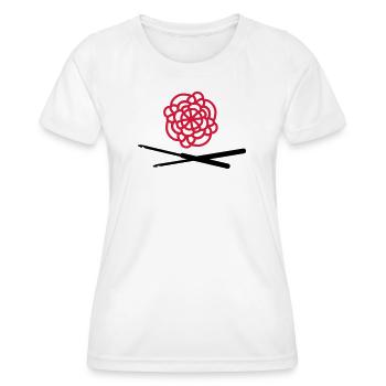 crochet - T-shirt sport Femme - blanc - Devant - AI Model Female 172 dark (172cm)