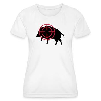boar - Women's Functional T-Shirt - white - Front - AI Model Female 172 dark (172cm)