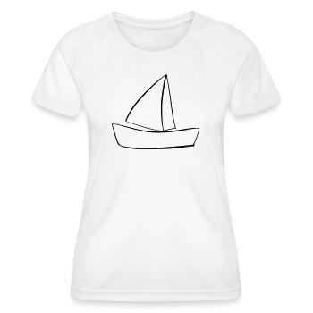 Boot - Frauen Funktions-T-Shirt - Weiß - Vorne - AI Model Female 172 dark (172cm)