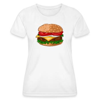 hamburger - T-shirt sport Femme - blanc - Devant - AI Model Female 172 dark (172cm)