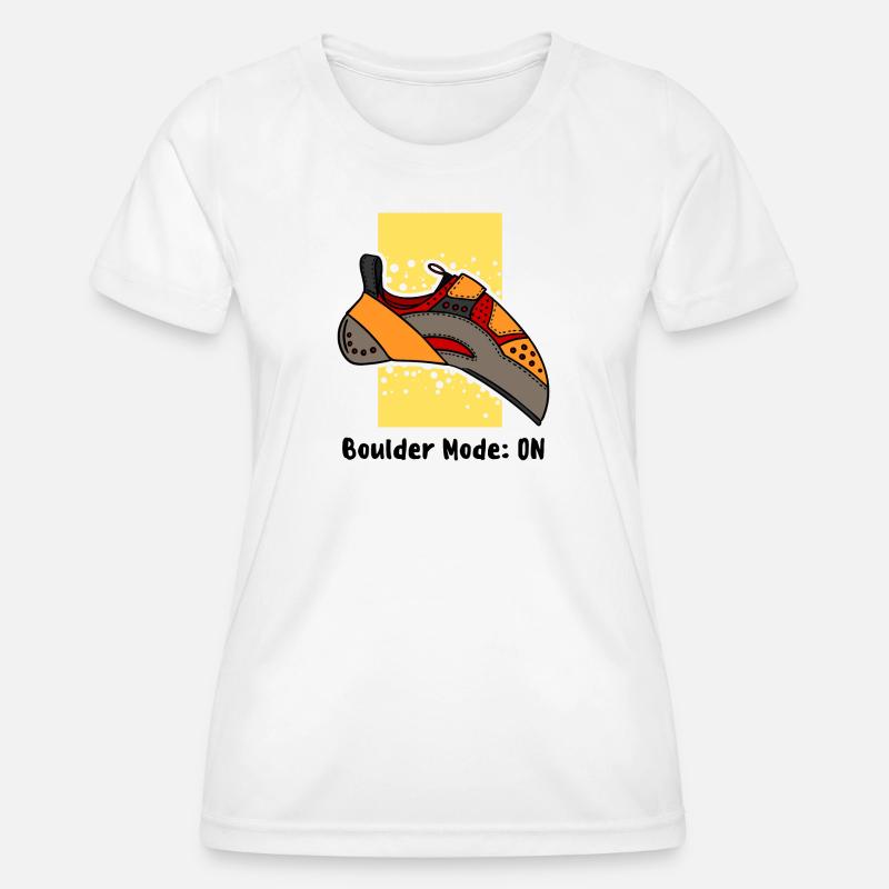Boulder Boulderer climbing rock climbing mountain sports - Women's Functional T-Shirt - white