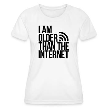 internet - Women's Functional T-Shirt - white - Front - AI Model Female 172 dark (172cm)