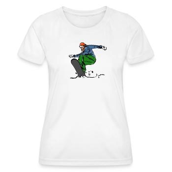 snowboarder - T-shirt sport Femme - blanc - Devant - AI Model Female 172 dark (172cm)