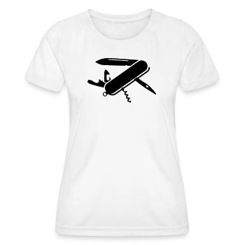 couteau suisse - T-shirt sport Femme - blanc - Devant - AI Model Female 172 dark (172cm)
