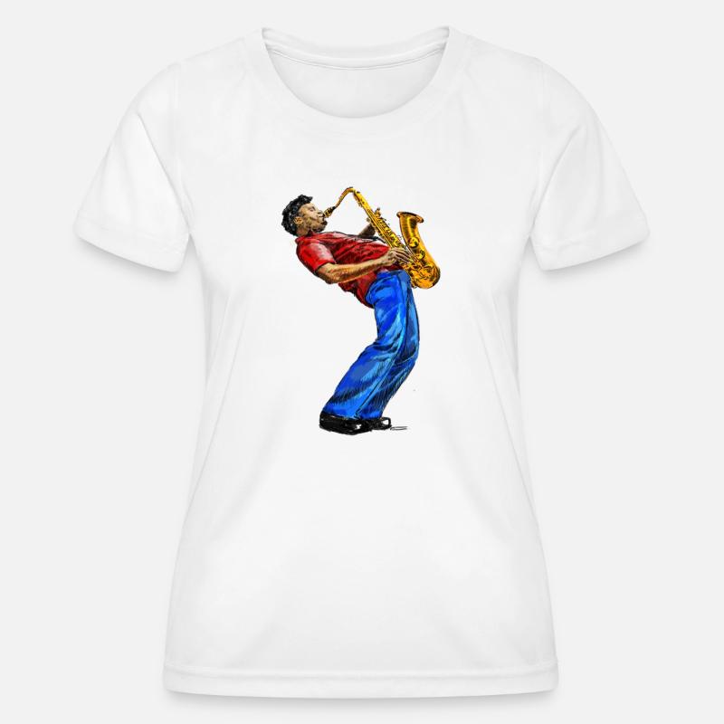Saksofonist - Women's Functional T-Shirt - white
