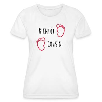 Onkel / Tante / Vetter / Cousin / Kusine - Frauen Funktions-T-Shirt - Weiß - Vorne - AI Model Female 172 dark (172cm)