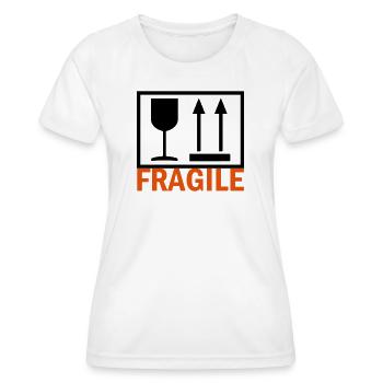 FRAGILE - Women's Functional T-Shirt - white - Front - AI Model Female 172 dark (172cm)