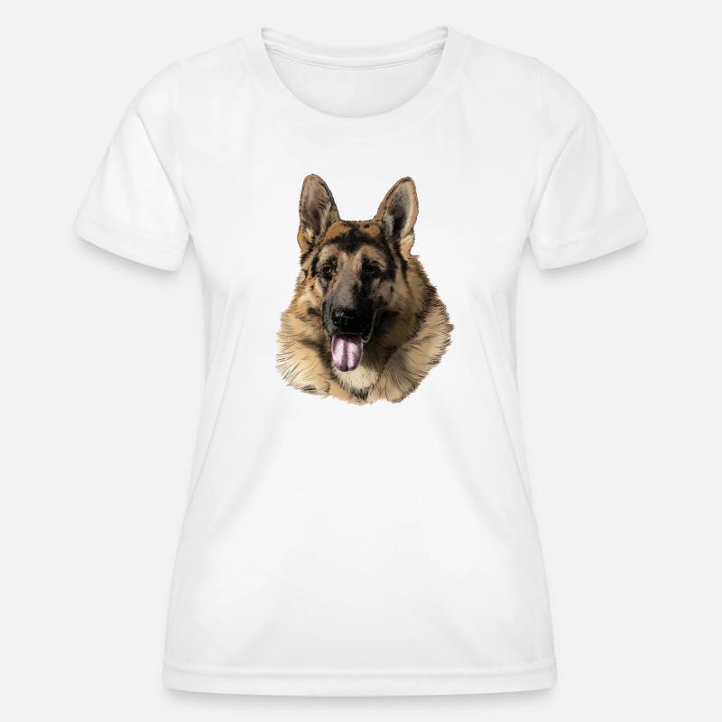 German shepherd - Women's Functional T-Shirt - white