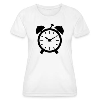 wecker uhr - Frauen Funktions-T-Shirt - Weiß - Vorne - AI Model Female 172 dark (172cm)