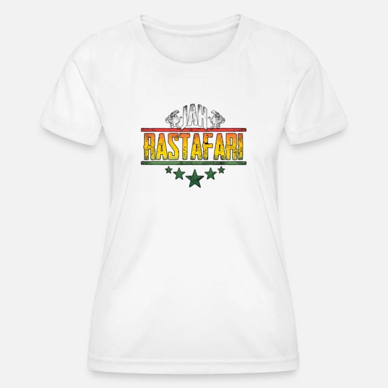 Jah Rastafari Affirmation Design - Women's Functional T-Shirt - white