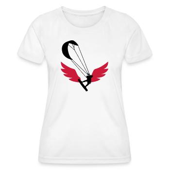 Kiteboarding / Kitesurfing / Kitesurf / - T-shirt sport Femme - blanc - Devant - AI Model Female 172 dark (172cm)