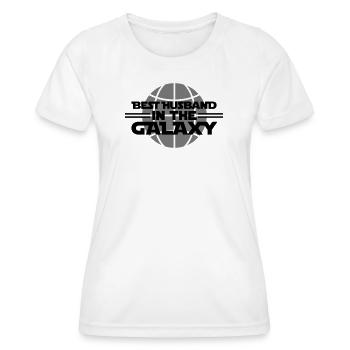 Best husband in the Galaxy - T-shirt sport Femme - blanc - Devant - AI Model Female 172 dark (172cm)
