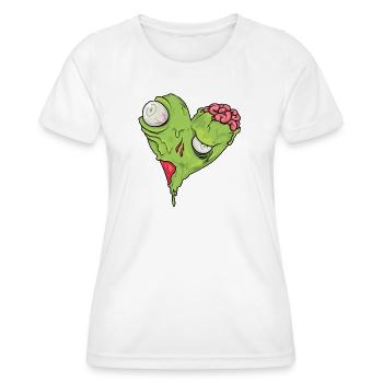 Halloween zombie heart - Women's Functional T-Shirt - white - Front - AI Model Female 172 dark (172cm)