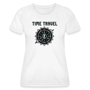 Time travel time machine future Futuristic city - Women's Functional T-Shirt - white - Front - AI Model Female 172 dark (172cm)