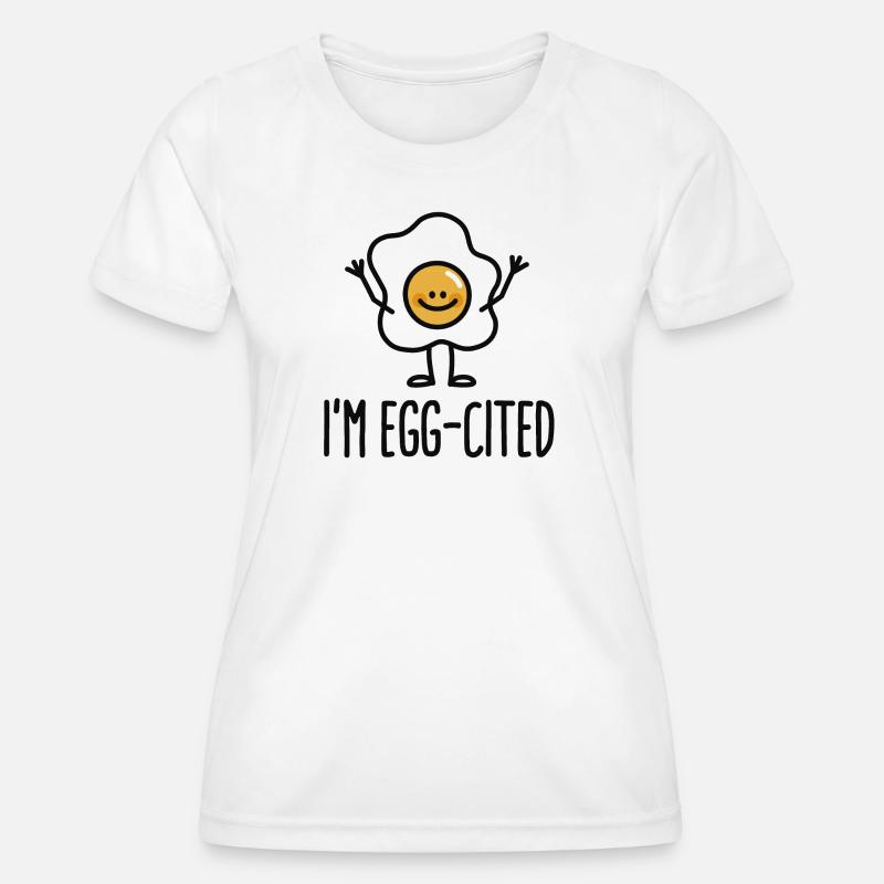 I'm EGG-cited - Women's Functional T-Shirt - white