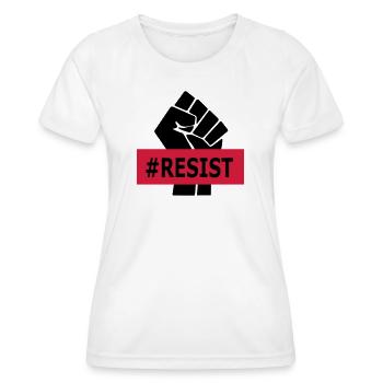 Hashtag Resist - Raised Fist - Black Power - Women's Functional T-Shirt - white - Front - AI Model Female 172 dark (172cm)