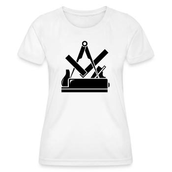 Tischler Zunftzeichen - Frauen Funktions-T-Shirt - Weiß - Vorne - AI Model Female 172 dark (172cm)