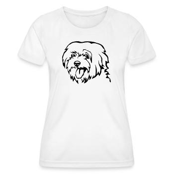 Maltese head - Women's Functional T-Shirt - white - Front - AI Model Female 172 dark (172cm)
