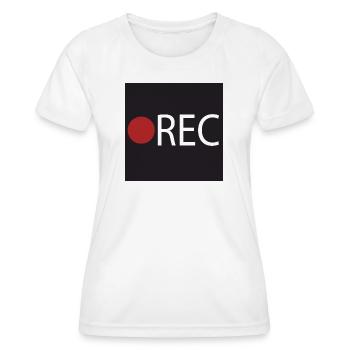 REC Recording Aufnahme - Frauen Funktions-T-Shirt - Weiß - Vorne - AI Model Female 172 dark (172cm)