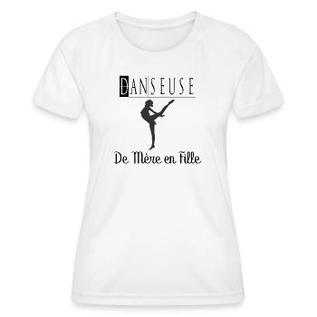 Danseuse de Mère en Fille Danse - T-shirt sport Femme - blanc - Devant - AI Model Female 172 dark (172cm)