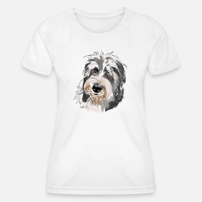 Bearded Collie - Women's Functional T-Shirt - white