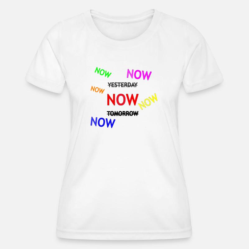 Dynamic Reminder Text Illustration - Women's Functional T-Shirt - white