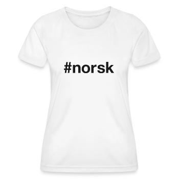 NORSK Norway Norwegen Hashtag Ich bin Norweger - Frauen Funktions-T-Shirt - Weiß - Vorne - AI Model Female 172 dark (172cm)