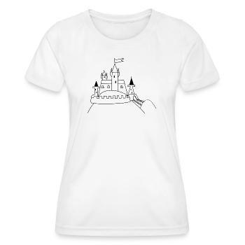 Schloss - Frauen Funktions-T-Shirt - Weiß - Vorne - AI Model Female 172 dark (172cm)