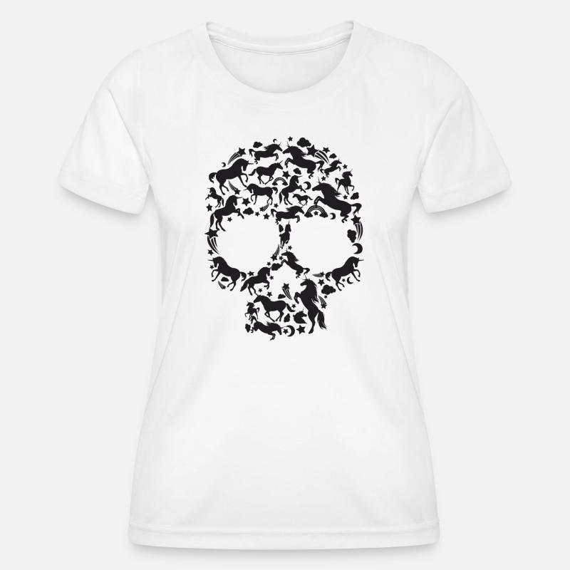 SKULL UNICORN - Women's Functional T-Shirt - white