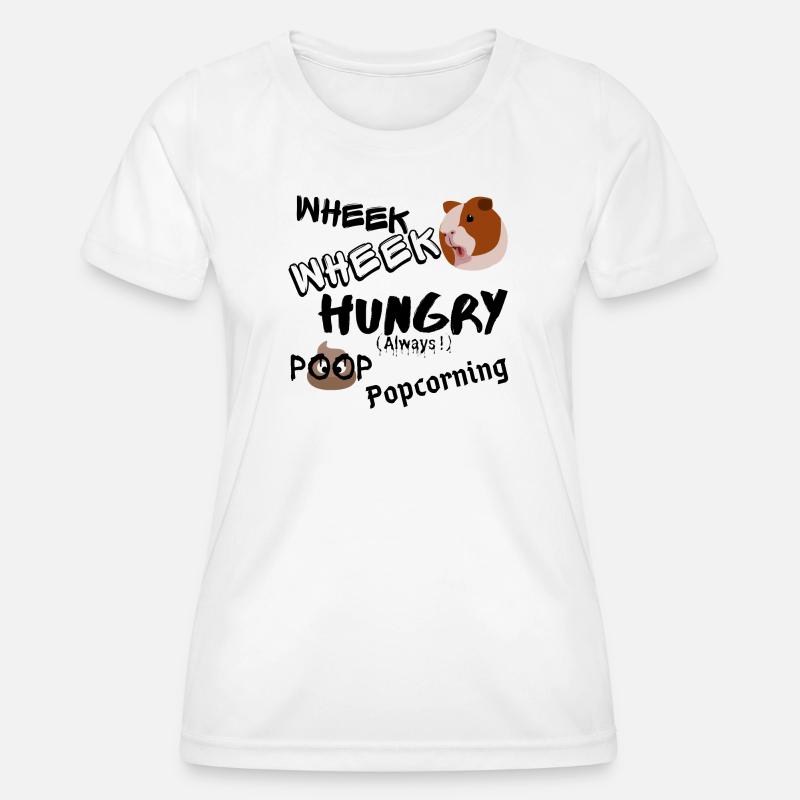 Happy Guinea Pig Gift - Women's Functional T-Shirt - white