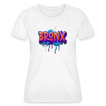 Bronx Graffiti - Frauen Funktions-T-Shirt - Weiß - Vorne - AI Model Female 172 dark (172cm)