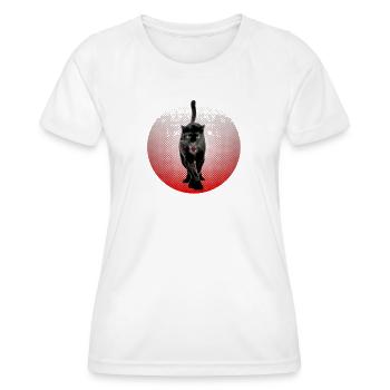 Noir Cougar schwarzer Panther CB Chat Noir - T-shirt sport Femme - blanc - Devant - AI Model Female 172 dark (172cm)