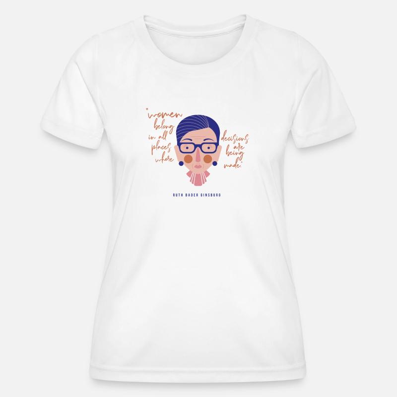 Ruth Bader Ginsburg - Women's Functional T-Shirt - white