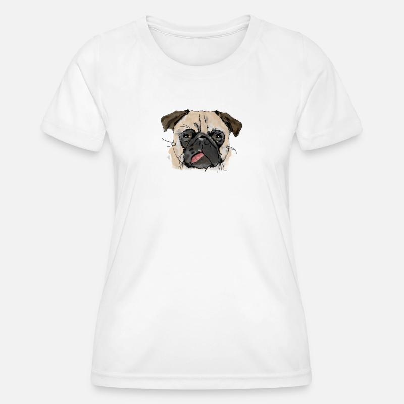 Pug - Women's Functional T-Shirt - white
