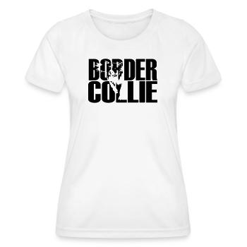 Border Collie - Women's Functional T-Shirt - white - Front - AI Model Female 172 dark (172cm)