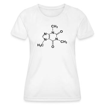 Structure chimique du café Caféine - T-shirt sport Femme - blanc - Devant - AI Model Female 172 dark (172cm)